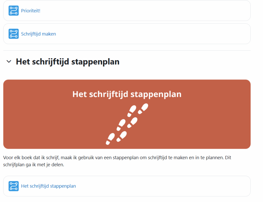 schrijftijd stappenplan